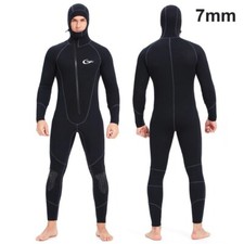 Men's Ultra Stretch 7Mm Neoprene Wetsuit Warm Front Zip Full Body Diving Suits