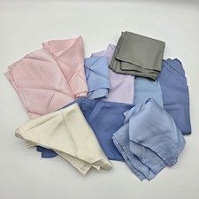 Men's Silk Handkerchief Pocket Squares Suit Handkerchiefs Lot of 10
