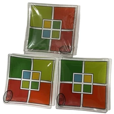 Two Lumps of Sugar 6" Tempered Glass Plates Set Of 3 Break Resistant