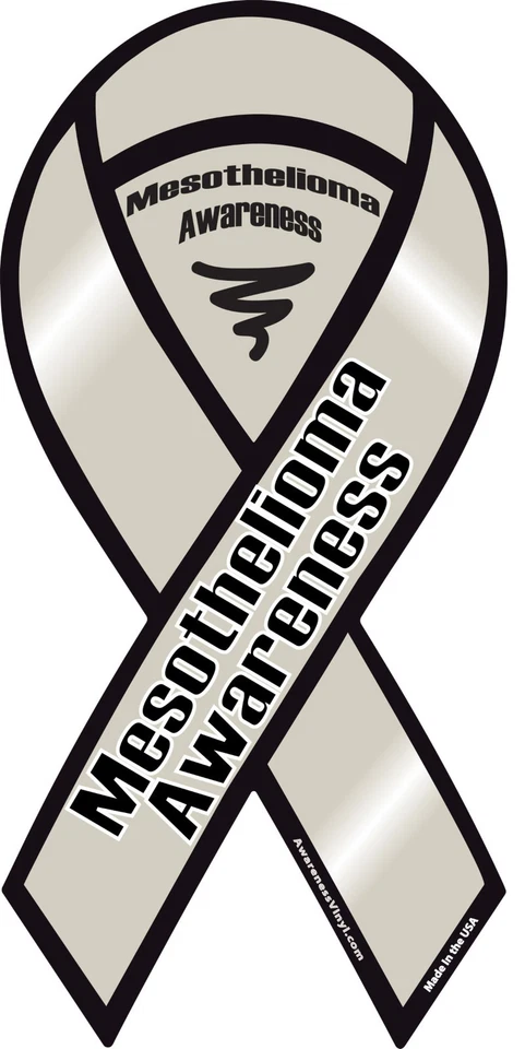 AWARENESS VINYL Mesothelioma Awareness Prevention Ribbon Vinyl Decal Sticker Choose Size