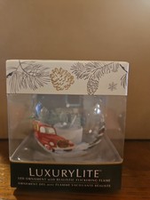 Luxury Lite Christmas Ornament LED Flickering Flame Candle - Truck/ Tree - Read
