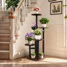 5 Tier Indoor Plant Stand for Multiple Plant Corner Tall Flower Pot Holders Rack