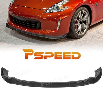 Matte Black PP Front Bumper Spoiler Lip For Nissan 370Z 2013-2020 GT-Style