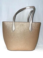 Kate spade New York Flash Glitter Glimmer Gold Large Tote