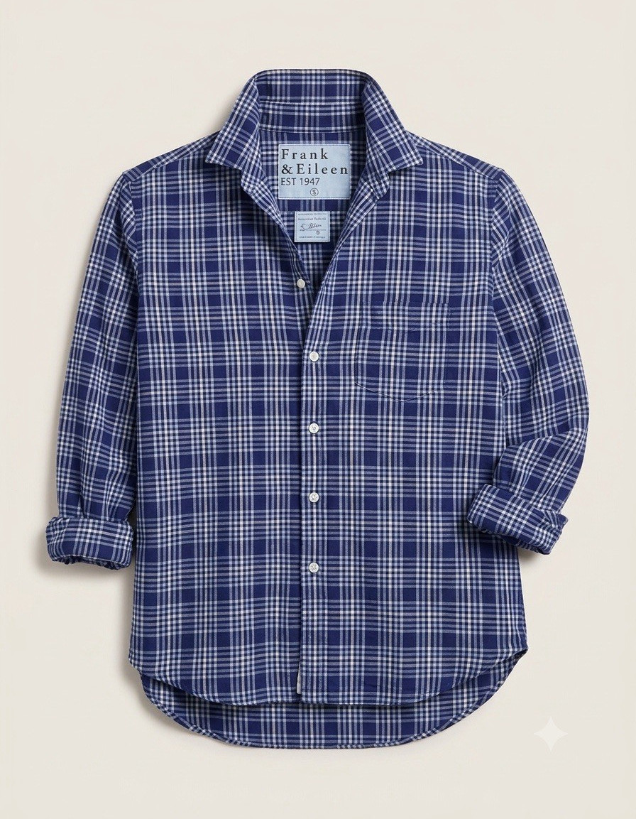 Frank & Eileen Blue Plaid “Eileen” Button Up in size Medium