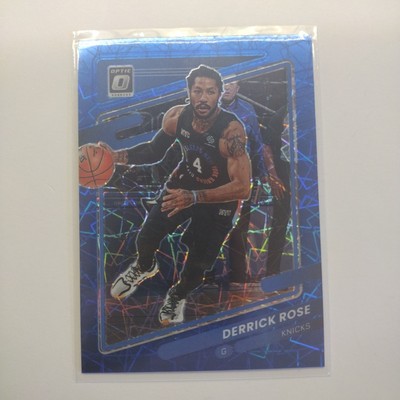 2021-22 9184B Donruss Optic Blue LAZER PRIZM Derrick Rose New York Knicks #127