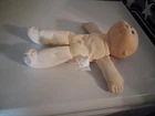 Vintage Cabbage Patch Kids Doll Bald Blue Eyes 12" 1985  Distress See Pictures.