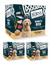 Burns Variety Box Wet Dog Food Trays - 18 x 395g - Chicken Turkey Lamb Fish 4.07 per kilo