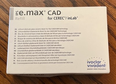 IPS e.max Cad HT D2 / C14,  5 blocks for CEREC and inLab * factory sealed box* 
