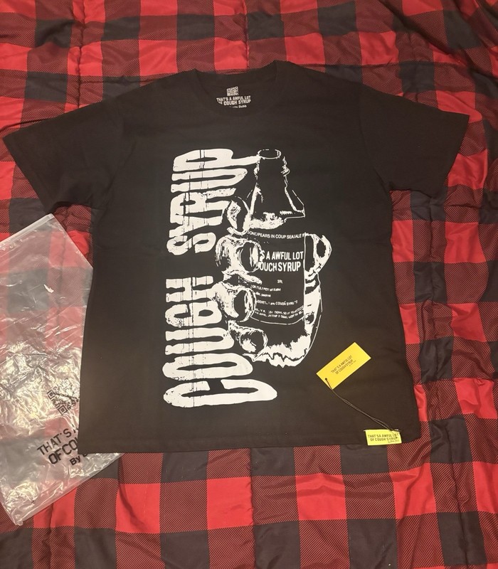 That's a Awful Lot of Cough Syrup Black T-Shirt L