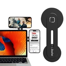 Magnetic Laptop Phone Holder Mount for Dual Screen, 180  Adjustable Edge Comp...