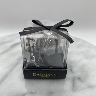 Dammann Freres Tea Infuser Spice Ball w/chain Eiffel Tower Paris Travel Novelty