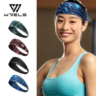 WRELS Sport Stirnband Elastisch Laufen Yoga Atmungsaktiv Fitness Schweißband