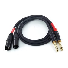 Suanqi 1/4 Inch TRS to XLR Male 6.35mm Balanced Signal Interconnect Microphon...