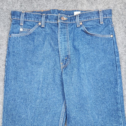 Vintage Levis 517 Jeans Mens 36x31 Blue Denim Bootcut Made USA Orange Tab 90s - Picture 2 of 19