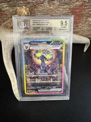 Umbreon EX 161 SIR Prismatic Evolutions BGS 9.5 True GemMint, 10 sub grade