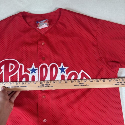 Camiseta deportiva de béisbol vintage de los 90 Philadelphia Phillies Diamond Collection para hombre talla XL - Imagen 8 de 9