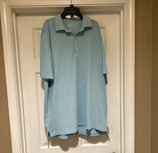 Johnnie-O Xl Mens Golf Polo Shirt Performance Geometric Light Blue