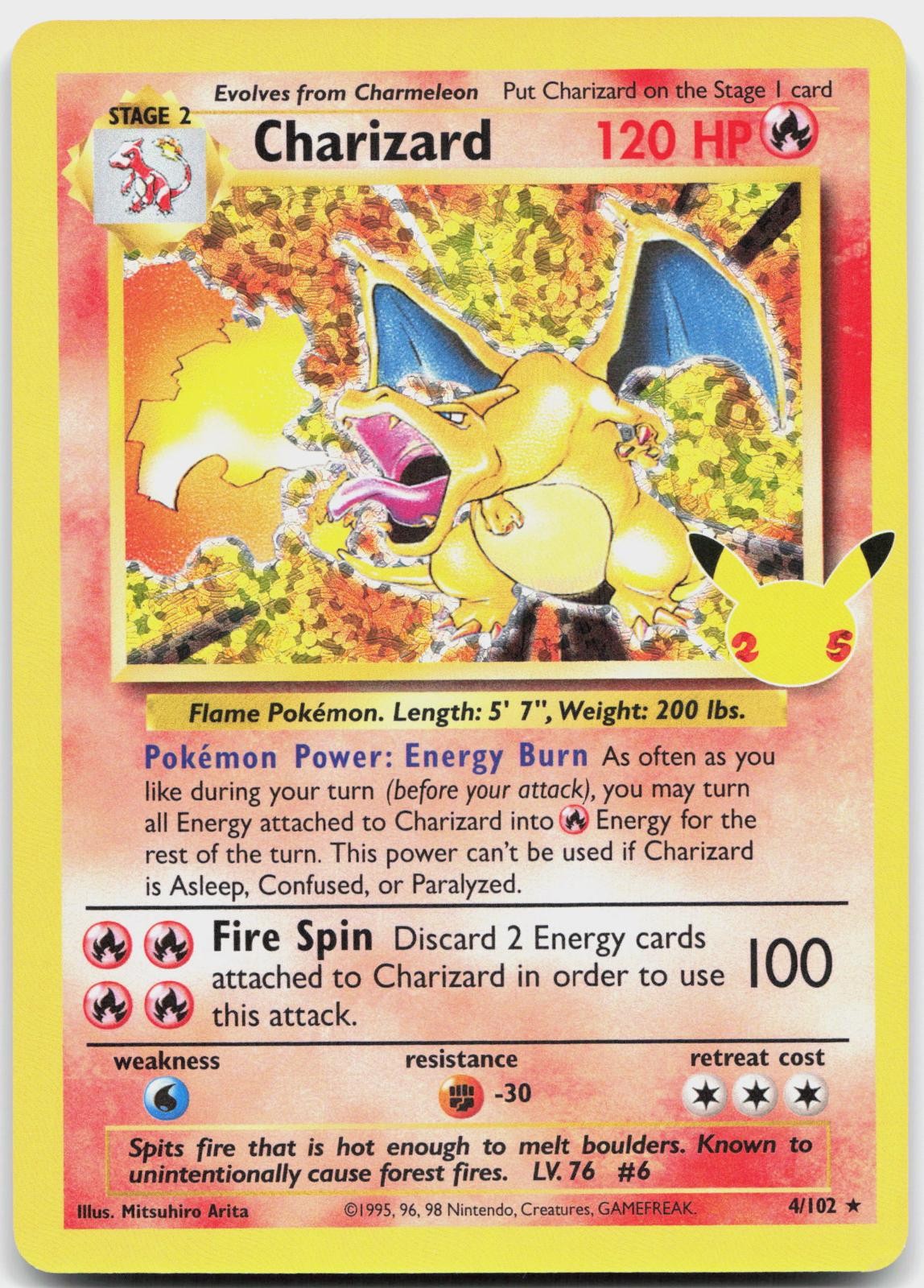 Charizard 4/102 Classic Collection Celebrations: Classic Collection Pokemon NM