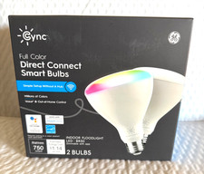 GE™ Cync™  BR30 Color Select  Wi-Fi Bluetooth LED Smart Bulbs (2-PACK) 65W Equiv