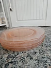 6 Pink Depression Glass 8" Lunch Plates MacBeth-Evans DOGWOOD Pattern Excellent