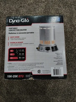Dyna-Glo RMC-LPC25DG Propane Heater 15K-25K BTU Convection Indoor/Outdoor - Image 1 of 4