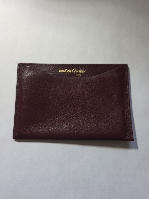 Vintage 1980's CARTIER Paris Must De Leather Business or Credit Card Holder