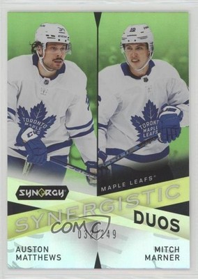 2022 Synergy Synergistic Duos Star-Star Green Auston Matthews Mitch Marner l5j