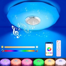 LED RGB Deckenlampe Dimmbar mit Bluetooth Mus...