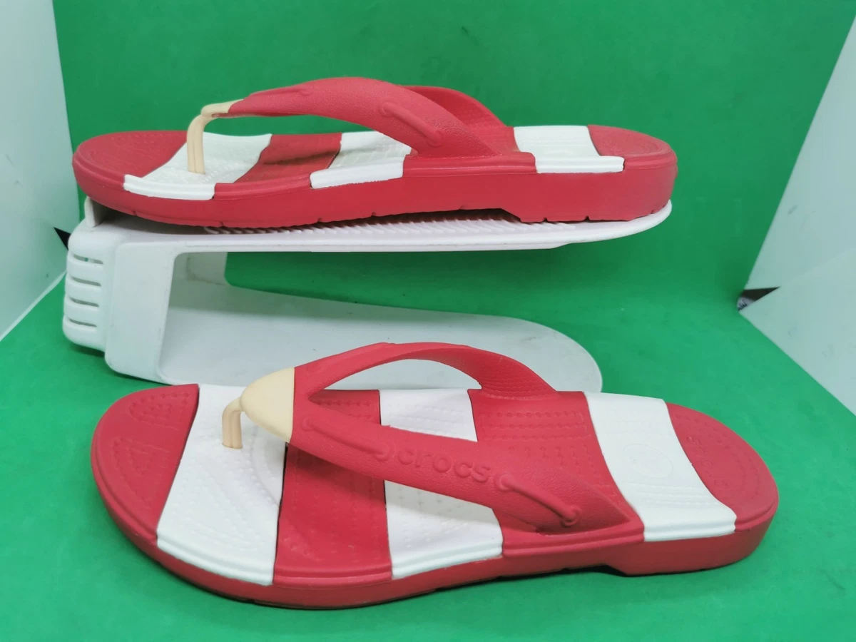 Crocs Wisconsin Badgers Sandals Thongs Flip Flops Men’s Sz 7, Red/ White Wisconsin Badgers Footwear | Wisconsin Badgers Shoes, Flip  main image 3