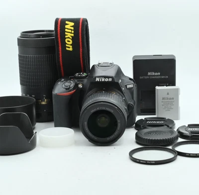 Boîtier reflex Nikon D5600 + kit objectif 18-55 mm 70-300 mm VR du JAPON [Pre... - Photo 1/4