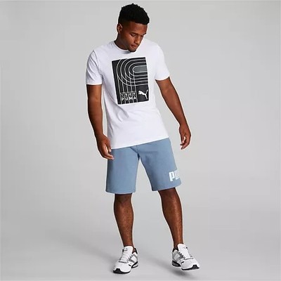 Puma Mens Regular fit Sweat Shorts Shorts Medium Blue Solid