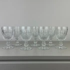 Set Of 6 Vintage Waterford Crystal Colleen Short Port Wine Glasses 3 7/8" H Euc