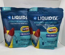 2 Liquid IV Hydration Popsicle Firecracker 16 Sticks Each 32 Total EXP 05/27
