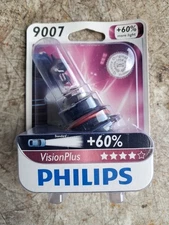 (1) Philips VIsion Plus 60% 9007 65/55W Bulb Head Light Upgrade Lamp Stock Fit