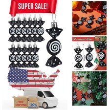 12 Pcs Christmas Candy Ornaments for Tree Decoration Hanging Glitter Candy Ca...