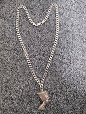 Solid 925 Sterling Silver Mens Skull Pendant Mini Rolo Chain Necklace 65cm