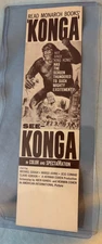Konga - Movie book mark 1961 VG+ Monarch paperback movie tie-in