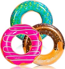 Pool Inflatable Swimming Rings 82.5cm (3 Pack), Rubber Ring for Kids and A