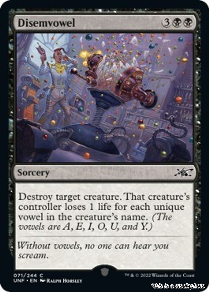 Disemvowel [UNF - 71] BUY2GET4FREE