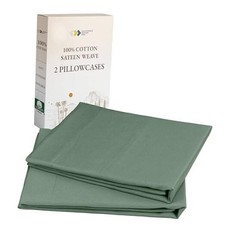 100 Cotton Pillowcases Queen Size Set Standard / Queen 13 - Sage Green - Dark