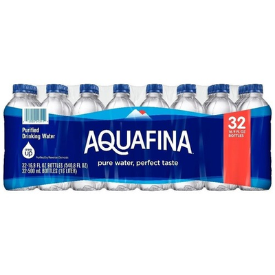#ad #ad Purified Bottled Drinking Water 16.9 fl oz 32 Pack Plastic Bottles $10.50