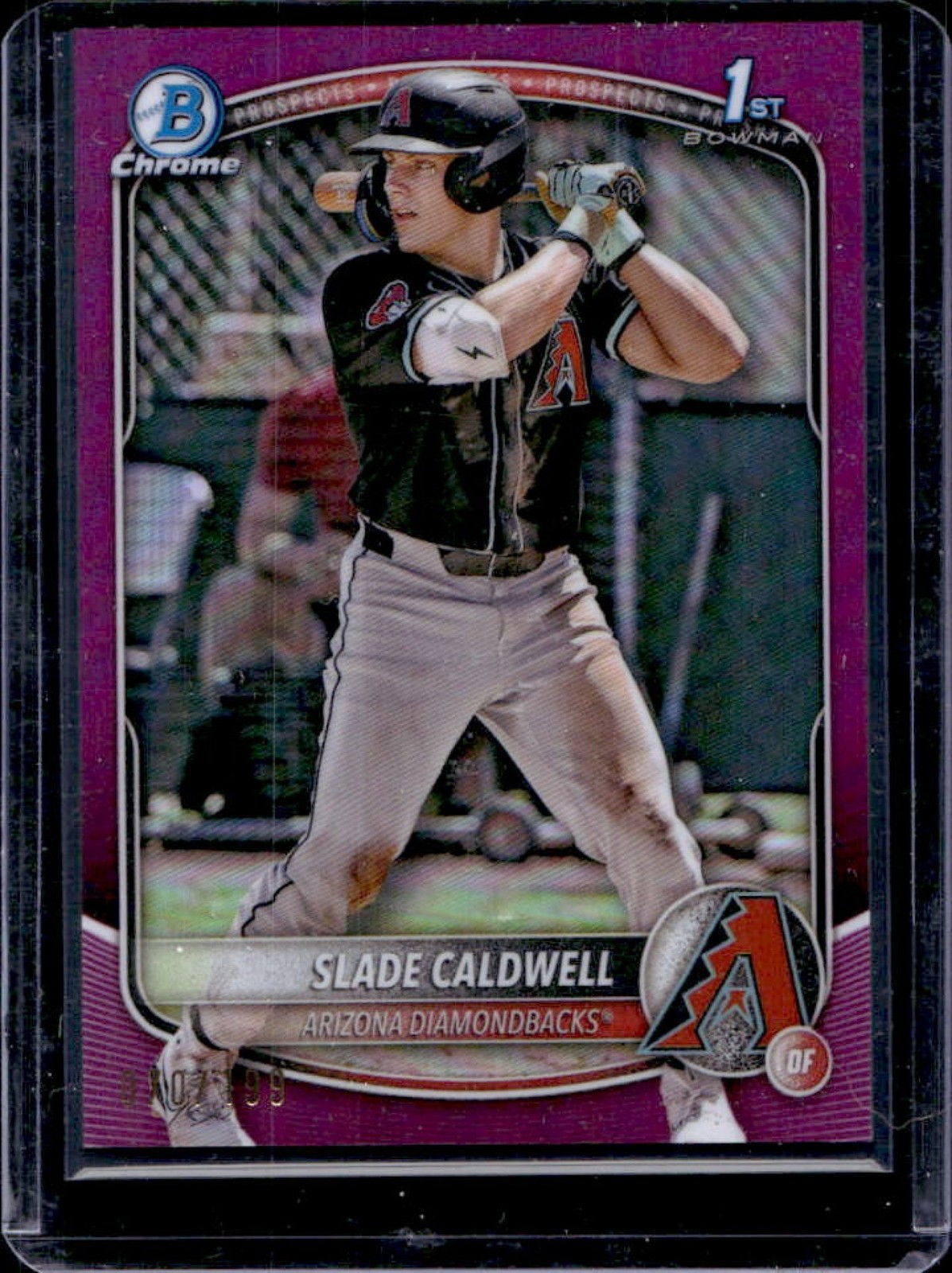 2025 Bowman Slade Caldwell Chrome Fuchsia Refractor 1st #80/199
