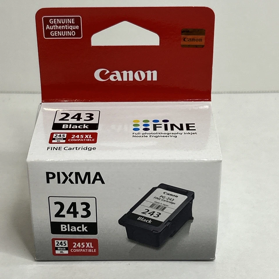 Genuine Canon Pixma 243 BLACK Ink Cartridge (245 XL Compatible) NIB - Image 2 of 4