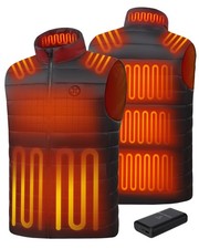 Men Heated Vest with Battery Pack Included 16000mAh/7.4V  Electric Heating V...