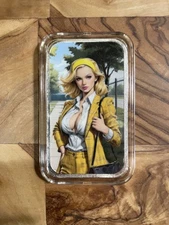 Bullion Baddies Series 4 Claire Couture NICE 1oz .999 Colorized Silver Bar