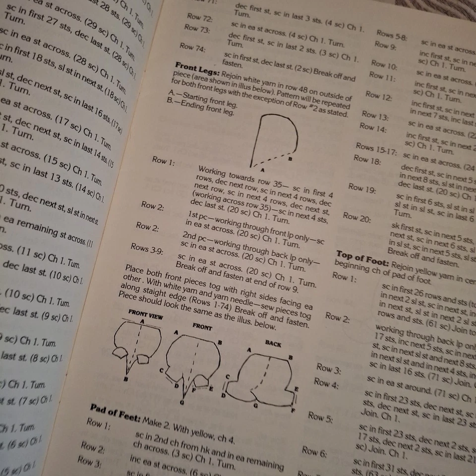 Vintage The Puffalumps Crochet Book Millcraft 1987 Fisher Price Easter Chicks - Image 4 of 4