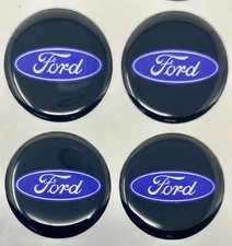 2" BLUE FORD wheels steering  Center Cap decals emblem F-100 Truck Econoline Van