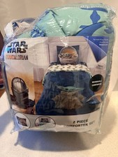 Star Wars Mandalorian Baby Yoda Reversible Twin/full Comforter Set 72"X86"