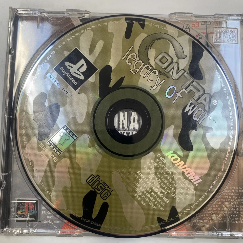 Contra: Legacy of War (Sony PlayStation 1, 1996) - Tested Working Vintage Action - Image 2 of 4